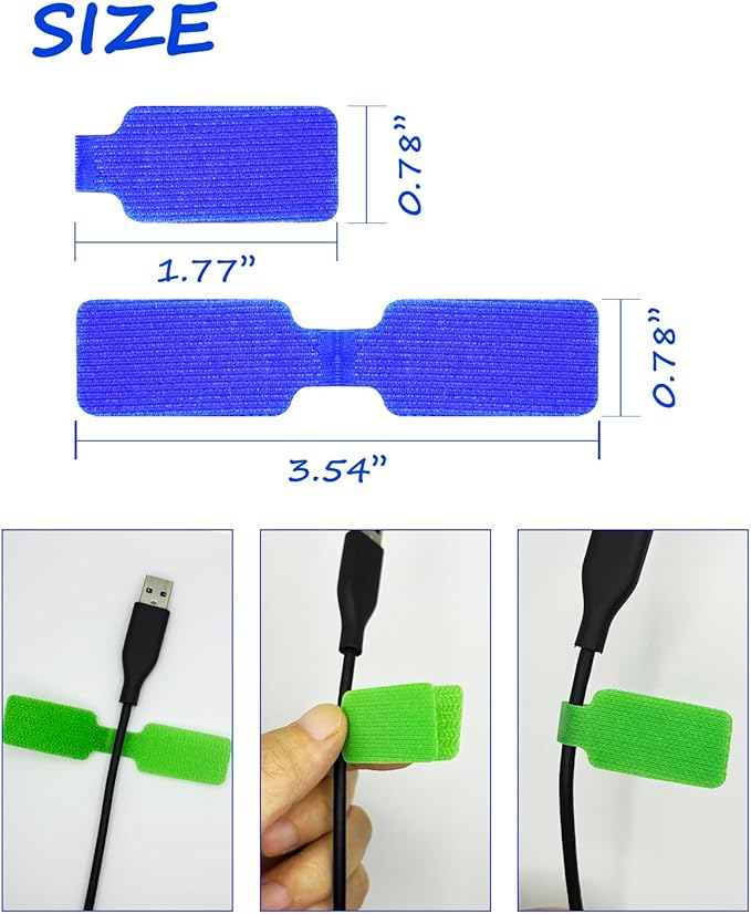 32 PCS Multi-Color Write On Cord Labels, Wire Tags for Electronics, Computers Cable Management and Identification, Assorted Colors, 1.77" x 0.78"