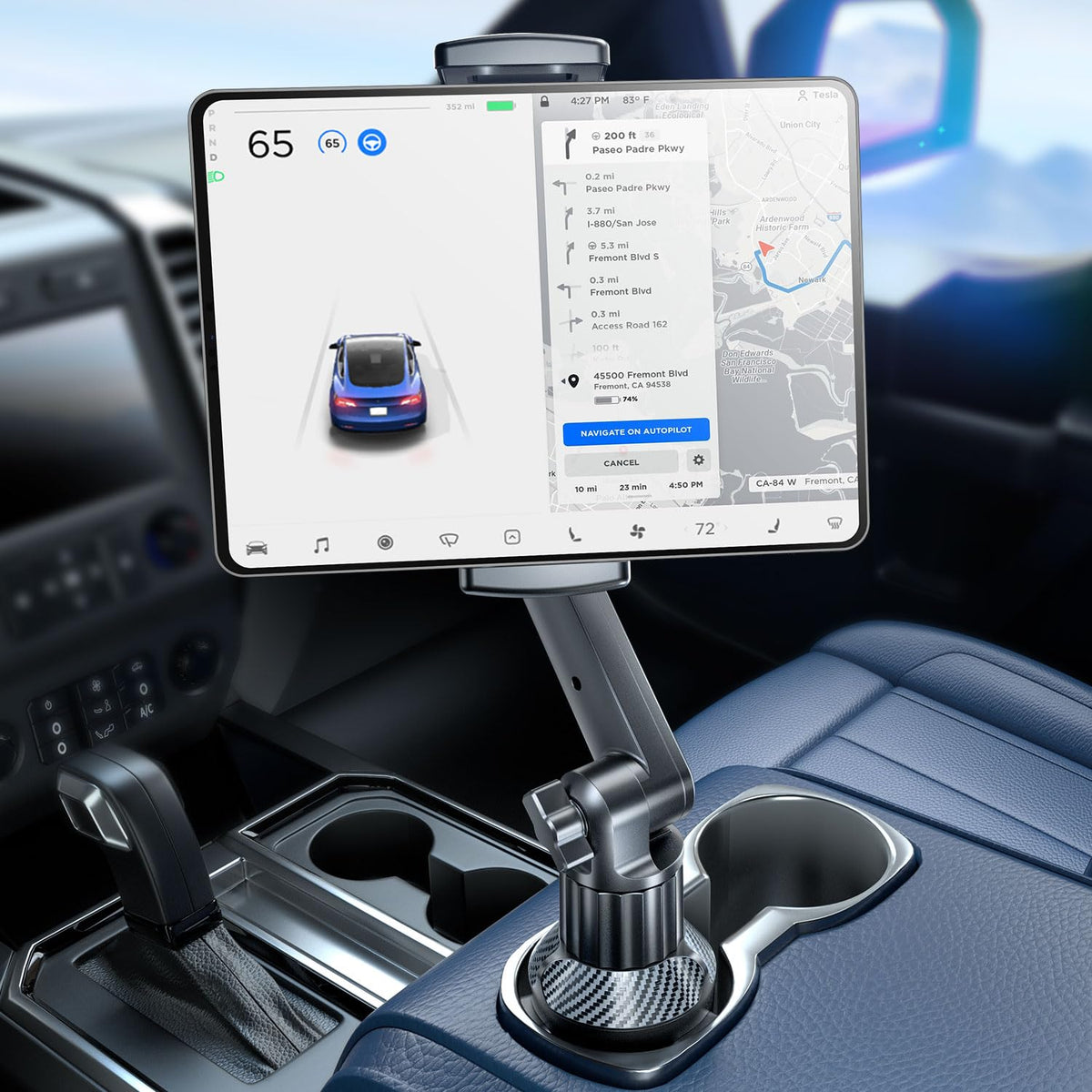 eSamcore Tablet Holder for Car, for iPad Stand Cup Holder Car Mount