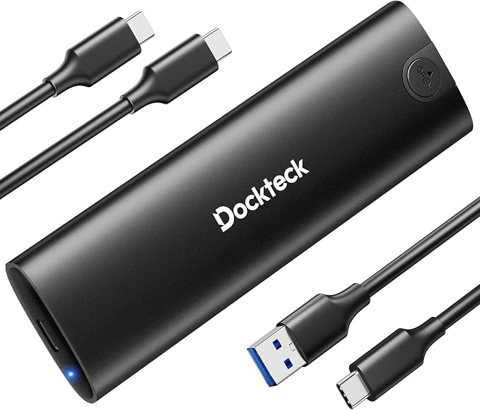 dockteck Tool-Free M.2 NVMe SATA SSD Enclosure for SSDs 2230/2242/2260/2280