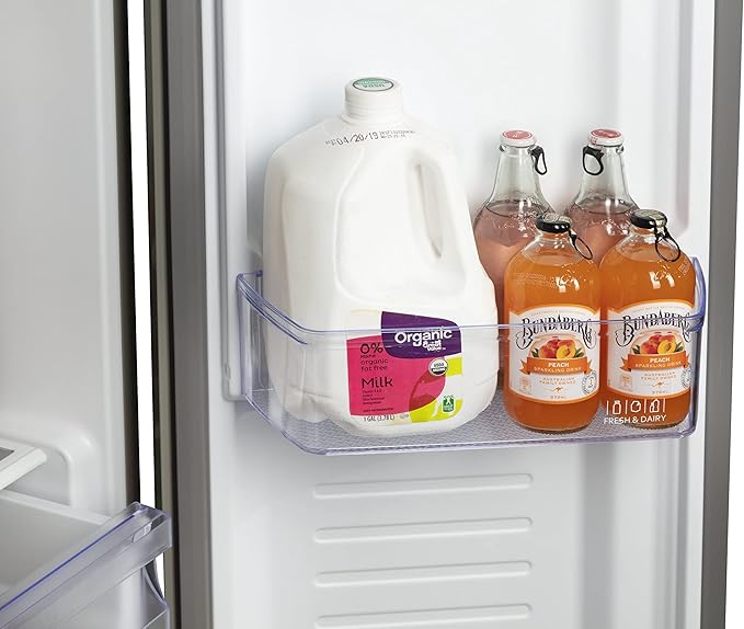 Hamilton Beach HBF1558 15.6 cu ft Counter Depth Full Size Refrigerator, Side Doors, Stainless
