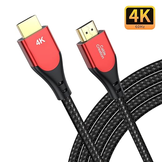 CableCreation HDMI Cable 4K@60Hz, 3ft Highly-Speed 18Gbps, 4K HDR, 3D, Grey Male to Male Braided HDMI Cord for TV, Monitor, Xbox One, PS4 and More