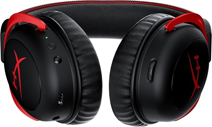 HyperX Cloud II Wireless - Gaming Headset for PC, PS5, PS4, Long Lasting Battery Up to 30 Hours, DTS Headphone:X Spatial Audio, Memory Foam, Detachable Noise Cancelling Microphone with Mic Monitoring