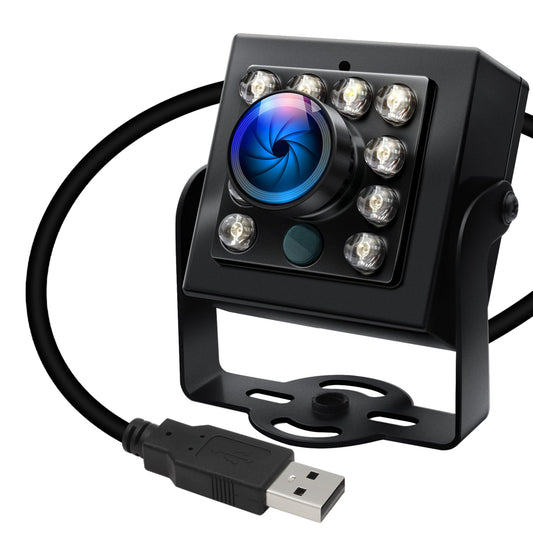 1080P USB Camera 60FPS High Speed IR Cut Day and Night Vision with 170° Fisheye Ultra Wide Lens Plug and Play for Windows Linux Android Mac OS 3D Printer Video Capturing