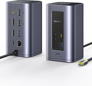 Baseus Spacemate Nomos Air Docking Station 12-in-1 for Dual Monitor Windows - Image 2