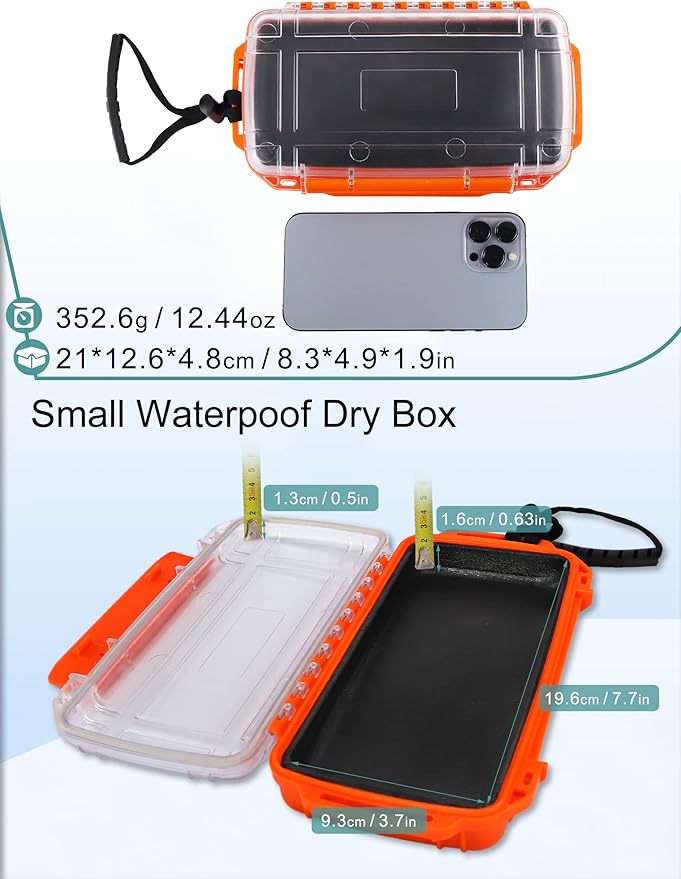 Avlcoaky Dry Box Waterpoof Dry Box Small Dry Box Waterproof for Boat Waterproof Containers Kayak Dry Storage Box
