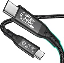 OCEEK Thunderbolt 5 Cable 6ft, 240W 120Gbps USB-C to USB-C Cord - Image 1