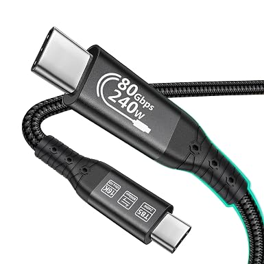 OCEEK Thunderbolt 5 Cable 6ft, 240W 120Gbps USB-C to USB-C Cord