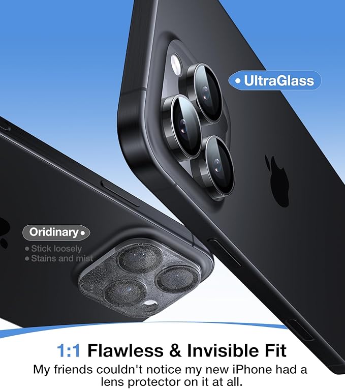 UltraGlass for iPhone 16 Pro (Screen Protector+ Camera Protector) White Titanium