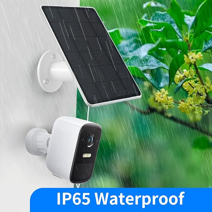 Solar Panel for eufy Camera, for eufyCam 2/2 Pro,2C/2C Pro,E,soloCam E20/E40 Spotlight,IP65 Waterproof USB-C Solar Panel Charger for eufy with Micro USB & Micro Plug (1Pack)