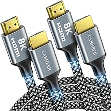 8K HDMI Cable 15 ft 2Pack, 48Gbps High Speed HDMI 2.1 Cable, Braided HDMI Cable 2.1 8K 60Hz 4K 120Hz Support for HDR eARC HDCP 2.2/2.3, HDMI Cord Compatible with HDTV, Laptop, Monitor, PC - Image 1