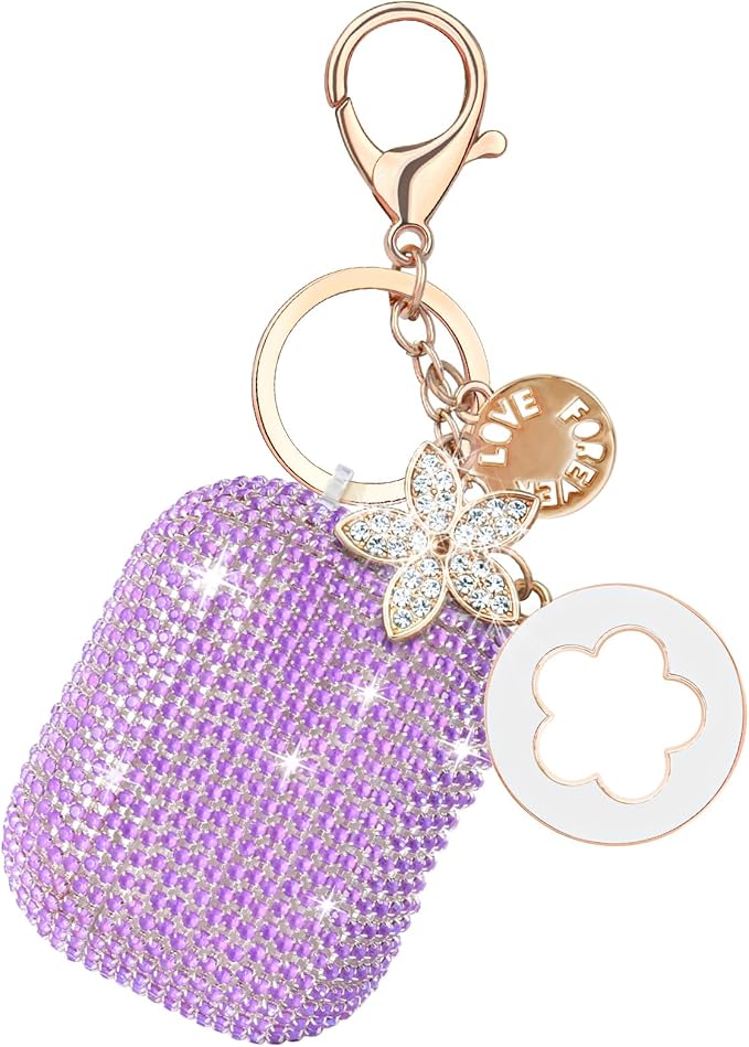 Bling Airpods iPods Pro 3 Case Cover 2025, VISOOM Rhinestone Airpods Pro 3 Cases Cute Glitter Jewelry Airpod iPod Pro3 Cases for Sparkly Apple AirPods iPods Pro 3rd Gen Case with Keychain for Women