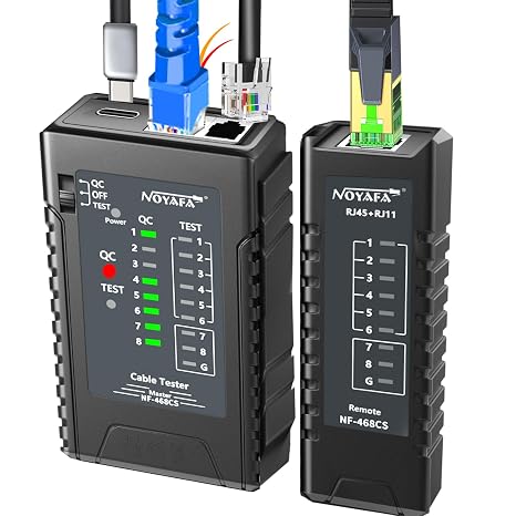 NOYAFA Network Cable Tester for rj45 rj11 rj12 /cat5 cat5e cat6 cat6a cat7