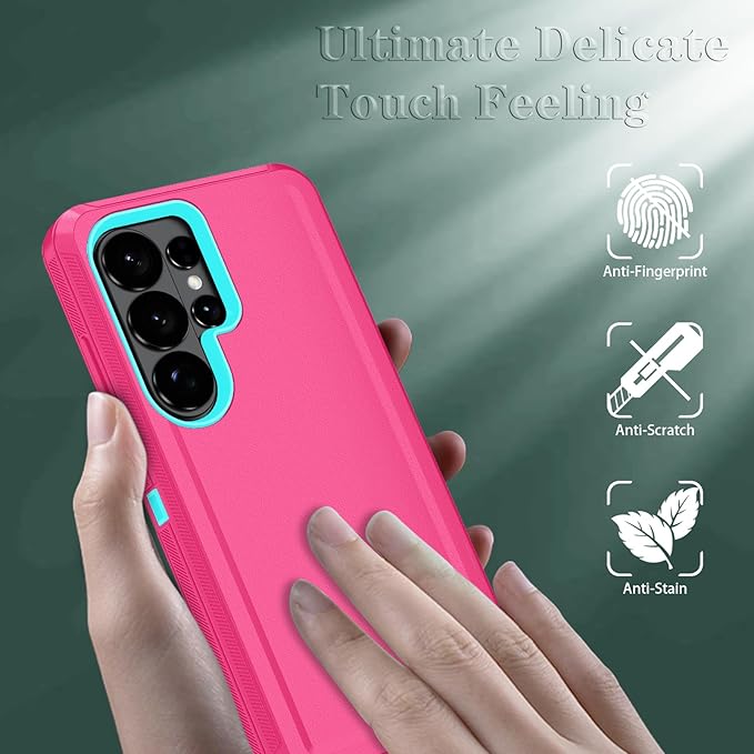ONOLA Phone Case for Samsung Galaxy S26 Ultra Case with HD Screen Protector, Heavy Duty Shockproof & Dropproof 3-Layer Cover Phone Case for Galaxy S26 Ultra 6.9'',PinkSkyBlue