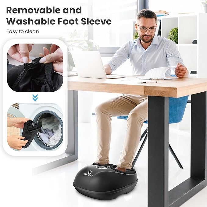 COMFIER Shiatsu Foot Massager with Heat for Neuropathy Plantar Fasciitis, Heated Electric Foot Massagers, Feet Massager for Home Office, Up to Men Size 13, Christmas Gifts for Men Women