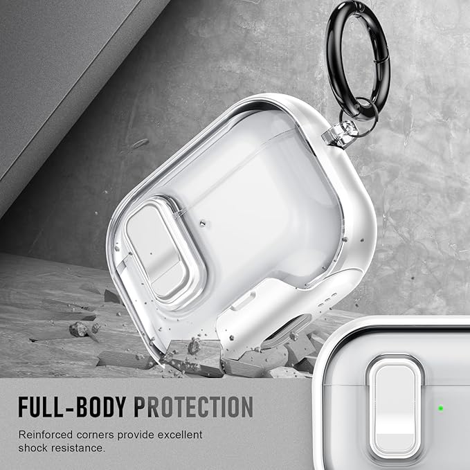 for AirPods Pro 3 Case (2025) with Phone Stand & Cleaner Kit, Cute Soft Silicone Cover for AirPods Pro 3rd Genera case with Keychain for Women Men with Keychain for Airpod Pro case(2025) White