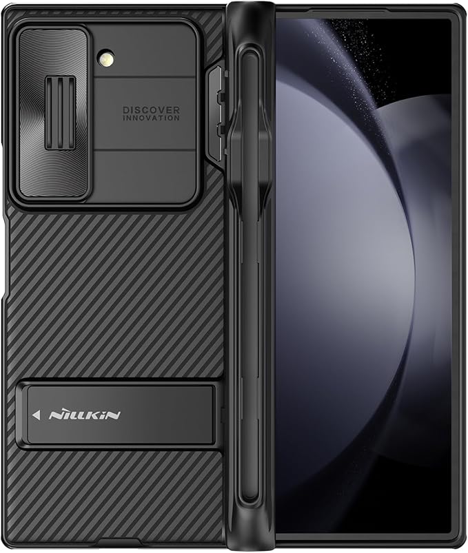 SaharaCase Raider Series Full-Body Case for Samsung Galaxy Z Fold6 - Anti-Slip Grip, Metal Camera Lens Frame, Four-Cornered Insulation Design, Wireless Charging Compatible (Scorpion Black)