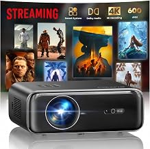 [Built-in Apps/4K Support] Smart Outdoor Projector with WiFi and Bluetooth, Movie Projector, DoIby Audio with Dual Speaker, Auto Focus w/ YouTube&PrimeVideo Proyector, Upgrad P62 Pro - Image 1