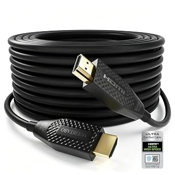 8K Long Fiber Optic Hdmi cable in-Wall CL3 Rated 48Gbps 50ft Certified Ultra High speed HDMI 2.1 Cord 8K@60Hz 4K@120Hz 10K@30Hz HDCP 2.2&2.3, eARC HDR10 Dolby Compatible with PS5/TV/PC/Switch/Mac/Xbox - Image 2