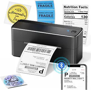 Phomemo Bluetooth Shipping Label Printer,241BT Label Printer & 20Pcs Labels