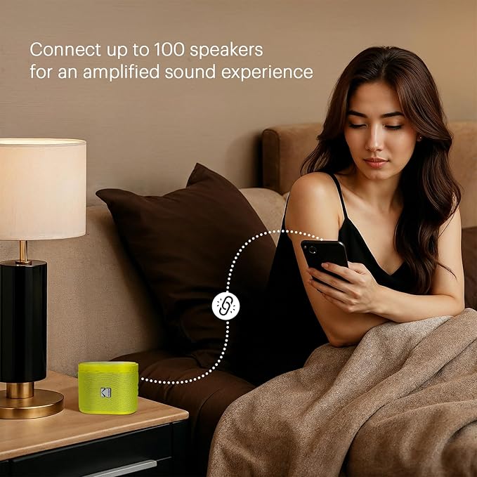 KODAK SOUNDBRIX Magnetic Splittable Bluetooth Speaker Wireless Portable Bluetooth Speaker with 4 Speaker Pairing Stereo Sound and 5H Playtime Water Resistant for Home Outdoor for Men Women