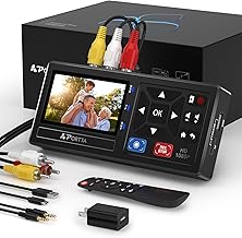 Portta VHS to Digital Converter, Video to Digital Recorder with Remote, Compatible with VHS, VCR, DVR, DVD, Hi8, Mini DV, Gaming Consoles (VCR, VHS/DVD Player, Camcorder Required) - Image 1