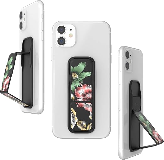 RICHMOND & FINCH CLCKR Phone Grip and Expanding Stand, Universal Finger Grip Kickstand Holder for iPhone 15 Pro, Pro Max, Plus, 14 & 13 Models, Samsung Phones, Tablets and More, Flower Show Design