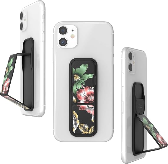 RICHMOND & FINCH CLCKR Phone Grip and Expanding Stand, Universal Finger Grip Kickstand Holder for iPhone 15 Pro, Pro Max, Plus, 14 & 13 Models, Samsung Phones, Tablets and More, Flower Show Design
