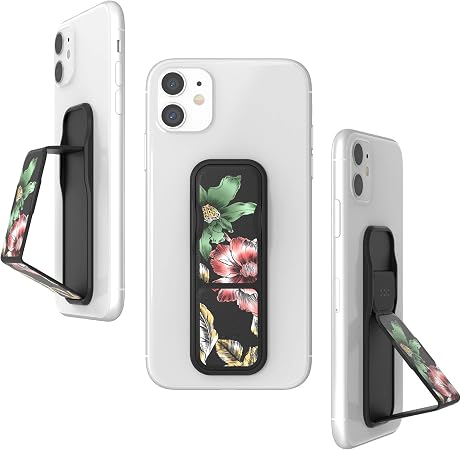 RICHMOND & FINCH CLCKR Phone Grip and Expanding Stand, Universal Finger Grip Kickstand Holder for iPhone 15 Pro, Pro Max, Plus, 14 & 13 Models, Samsung Phones, Tablets and More, Flower Show Design