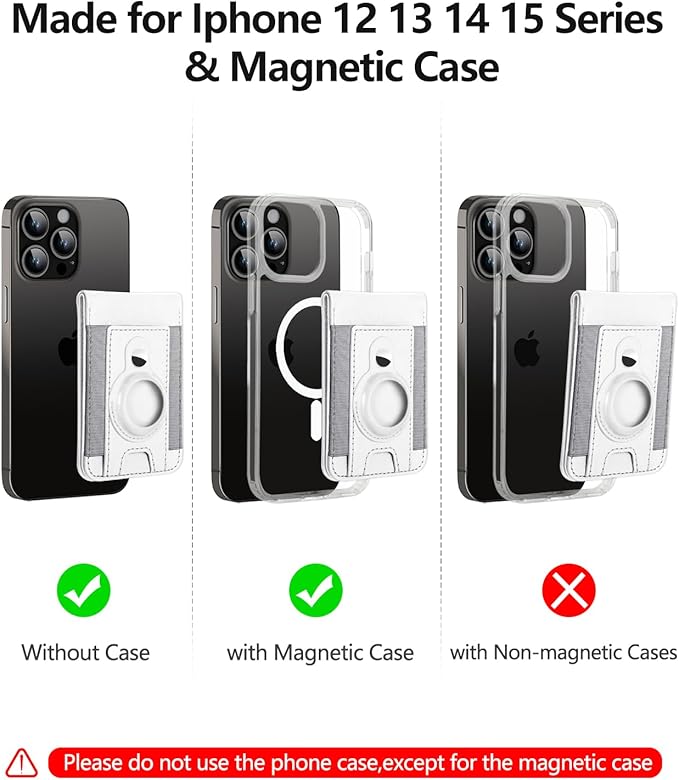 ExtreLife for Magsafe Wallet with Airtag Holder, Magnetic Wallet for iPhone 17/16/15/14/13/12 Series, 9-Card Holder, Open ID Window, Adjustable Stand, RFID Blocking, White
