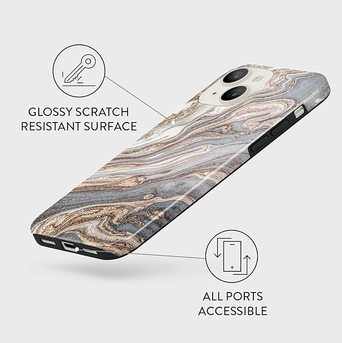 BURGA Phone Case for iPhone 14 - Cute, Trendy, Aesthetic, Pattern Phone Cover, Hard Shell Protection - fits Apple iPhone 14 Case for Women and Men