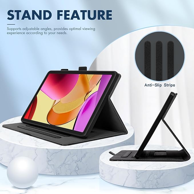 Dteck for Amazon Fire Max 11 Tablet Case 11" (13th Generation) 2023, PU Leather Shell TPU Back Cover Fold Stand Case with Auto Sleep Wake, Adjustable Viewing Angles, Cute Folio Slim Case, Bookshelf
