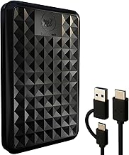 Facet 500GB External Hard Drive Portable USB-C/USB 3.1 Plug & Play Ultra- Slim HDD Hard Drive for Backup, Gaming, PC, Mac, Laptop, PS4, Xbox, Smart TV (Black)