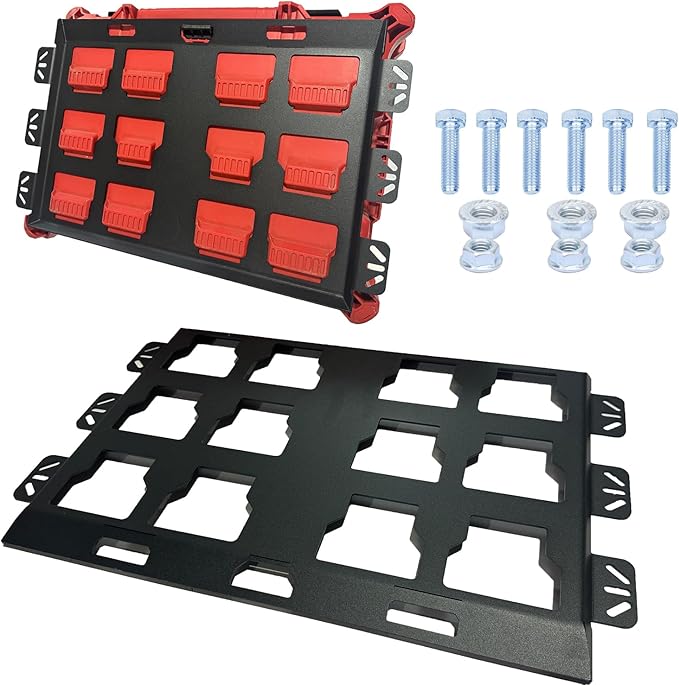 for milwaukee packout wall mount Packout Mounting Plate, Metal Base for Milwaukee Toolboxes, milwaukee mounting plate Wall or Floor Mount (1 Full Width)