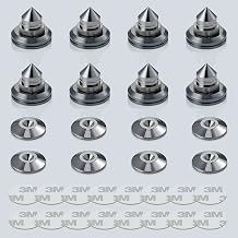 Speaker Spikes Adjustable Floor Protectors 8pcs with Adhesive, Black - Image 1
