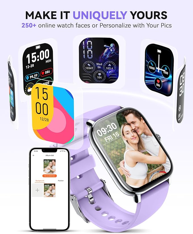 Smart Watch for Women Men- Answer/Make Call, 2025 IP68 Waterproof Fitness Step Sleep Tracker Watch with Monitor Activity Counter Smartwatch for Andriod iPhone iOS Samsung Compatible