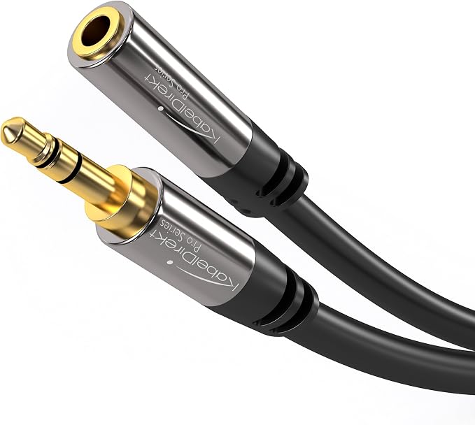 KabelDirekt – Headphone 3.5mm Extension Lead Cable – 9ft