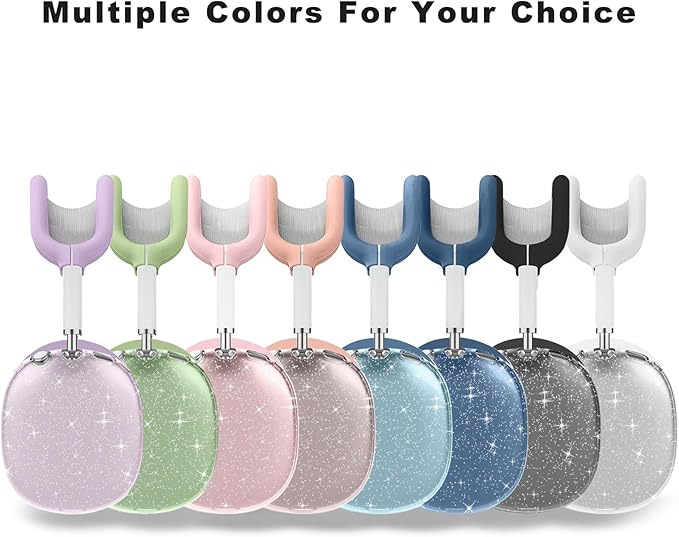 for AirPods Max case Cover,Anti-Scratch Ear Pad Case Cover/Ear Cups Cover/Headband Cover for AirPods Max. Clear Soft TPU and Silicone,Skin Scratch Proof.