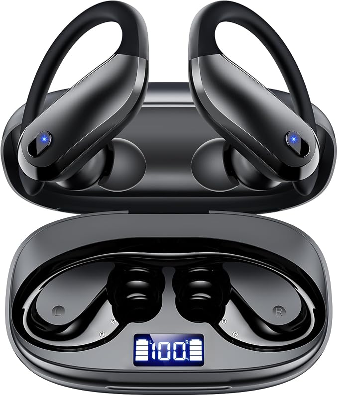 Wireless Earbuds,Bluetooth 5.4 Ear buds,Sport Headphones with Earhooks