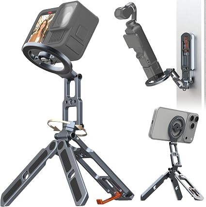 Magnetic Phone Stand Tripod for MagSafe iPhone | 2-in-1 Action Camera Mount