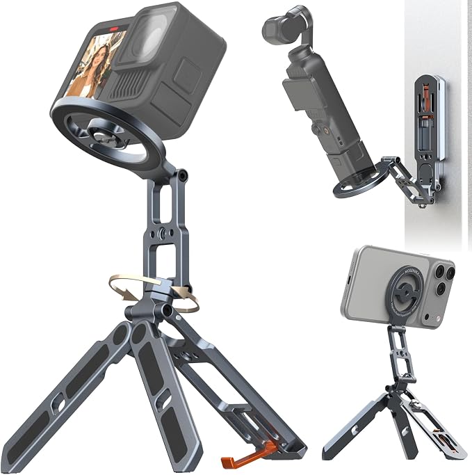 Magnetic Phone Stand Tripod for MagSafe iPhone | 2-in-1 Action Camera Mount