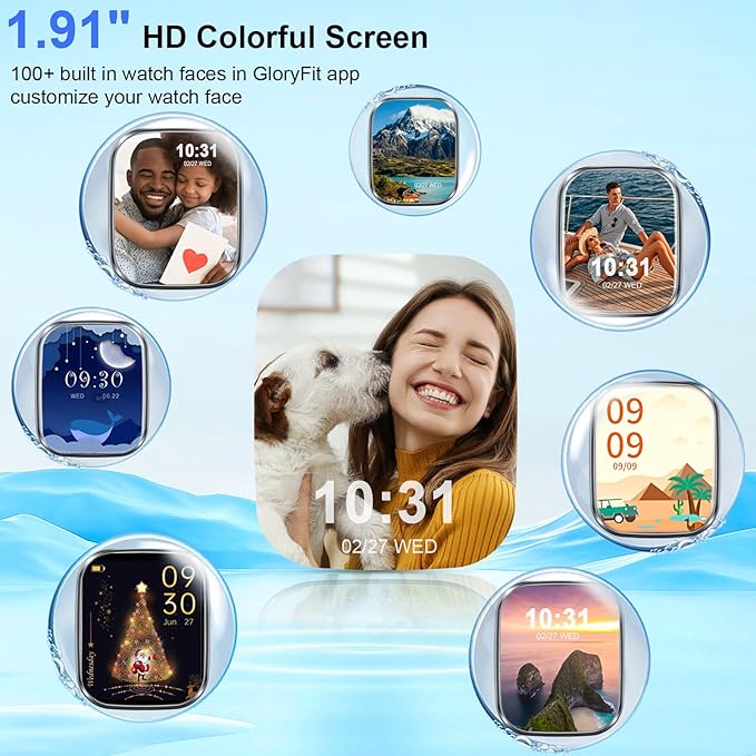 Smart Watch for Men Women(Answer/Make Calls), 1.96" HD Smartwatch, Fitness Tracker with 110+ Sport Modes, IP68 Waterproof, Heart Rate/Sleep/Step Monitor, Pedometer, Activity Tracker for Android iOS