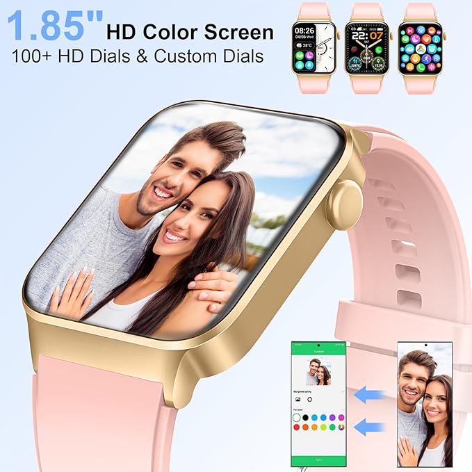 Smart Watch for Women Men(Answer/Make Call), Smartwatch Sports Fitness Tracker with Heart Rate Sleep Monitor Pedometer, IP68 Waterproof Fitness Watch for Android iOS