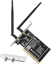 Wireless N Dual Band 600Mbps (2.4GHz 300Mbps or 5GHz 300Mbps) PCI WiFi Adapter for Windows 11, 10, 8.x, 7, XP (32/64bit) and Windows Server Desktop PCs, PCI Interface WiFi Card (PCI-N600)