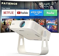 [Officially-Licensed App & Auto Focus]White Smart Mini Projector with WiFi and Bluetooth, XuanPad 4K Support Movie Projector, Portable Native 1080P Outdoor Projector with 360° Stand - Image 1
