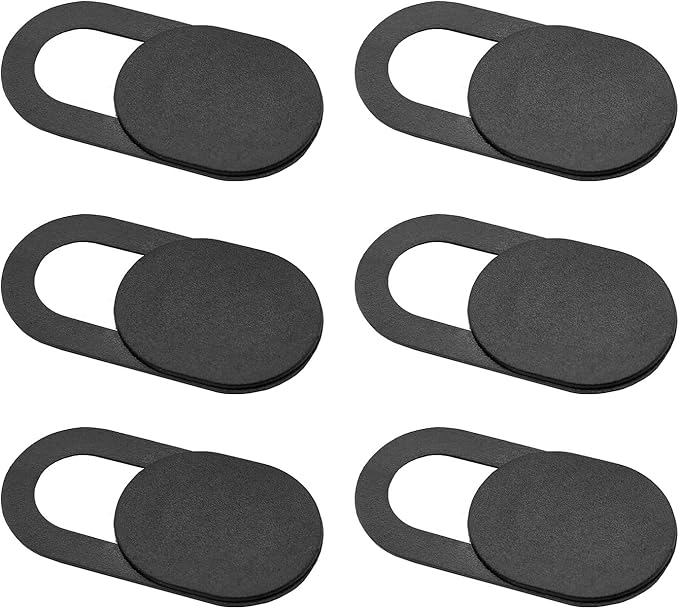 ProCase [6 Pack] Webcam Cover Slide for Laptop Phone, Ultra Thin Flexible Slide Camera Blocker Privacy Security Cover for MacBook Air Pro iMac iPad iPhone Echo PS4 Tablet PC Computer –Black