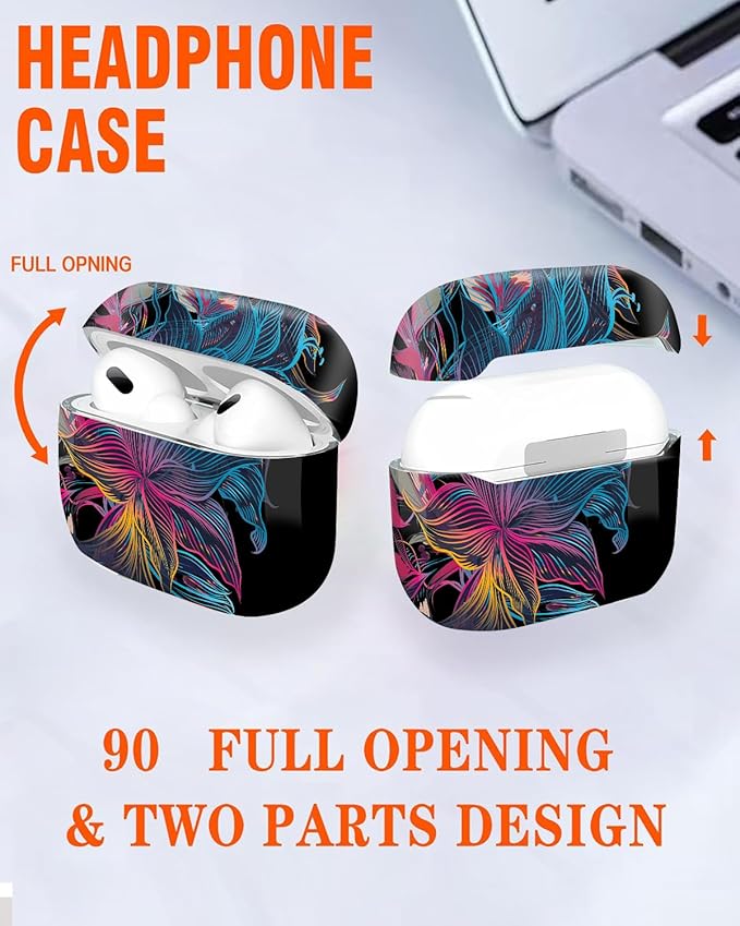 Compatible with Airpod Pro 2nd/1st Generation,Full Protection Cover for Women,Accessories Hard Case Portable & Shockproof for Airpod Pro 2nd Charging Case 2023/2022/2019(Dazzling Flowers from)