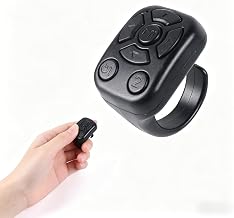 Bluetooth Ring Mouse, Wireless, Selfie, Reading, Music, Video, fingertip, Tiktok, Kindle， Rechargeable, Shutter, Smartphone Mouse, Small, Lightweight, 15 Day Standby Time (Black) - Image 1