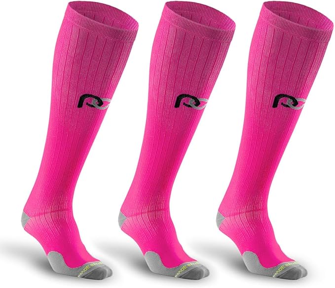 PRO Compression Running Marathon Socks - Calf-Length Travel and Sports Compression Socks for Foot and Ankle Support, Unisex