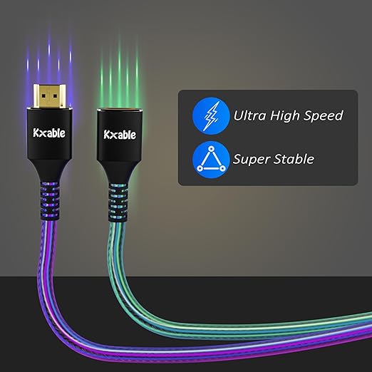 8K HDMI Extension Cable 8FT, HDMI 2.1 Ultra High Speed Male to Female Cord Adapter, OFC Conductor, Compatible with Roku TV Stick PS5 PS4 Xbox Laptop PC Player Google Chromecast Wii U HDTV