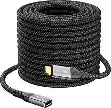 Long USB c Extension Cable 33FT, 5Gbps,60W,4K Video Output, Nylon Braided,USB3.0 Type C Extender Cord Male to Female Compatible with,Monitor,SSD - Image 1